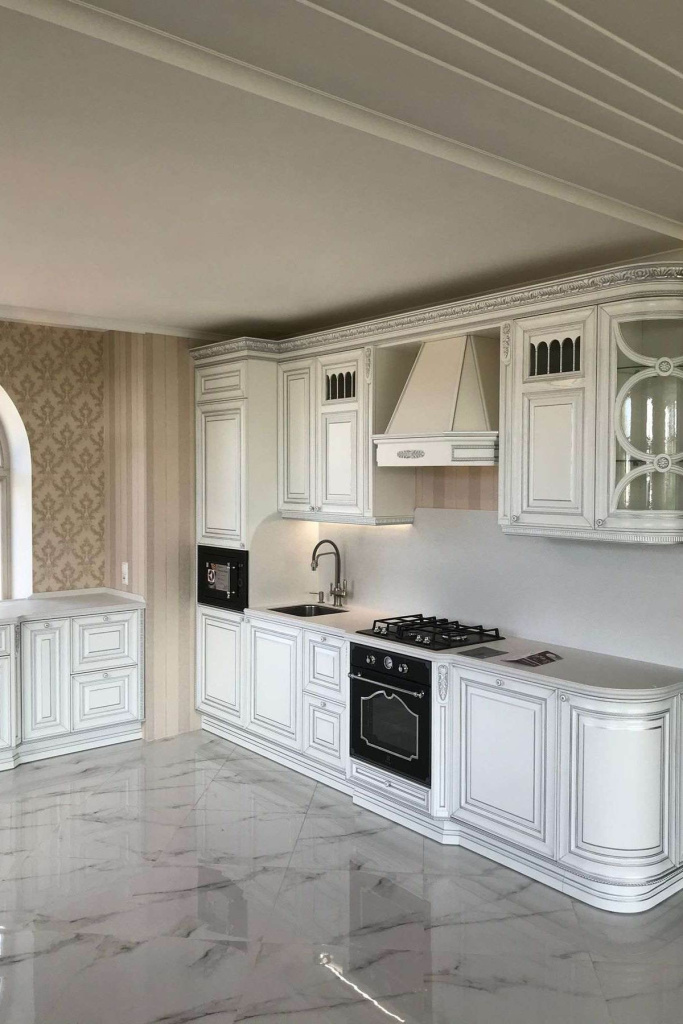 Белая газовая плита в интерьере кухни (94 фото) - 94 фото