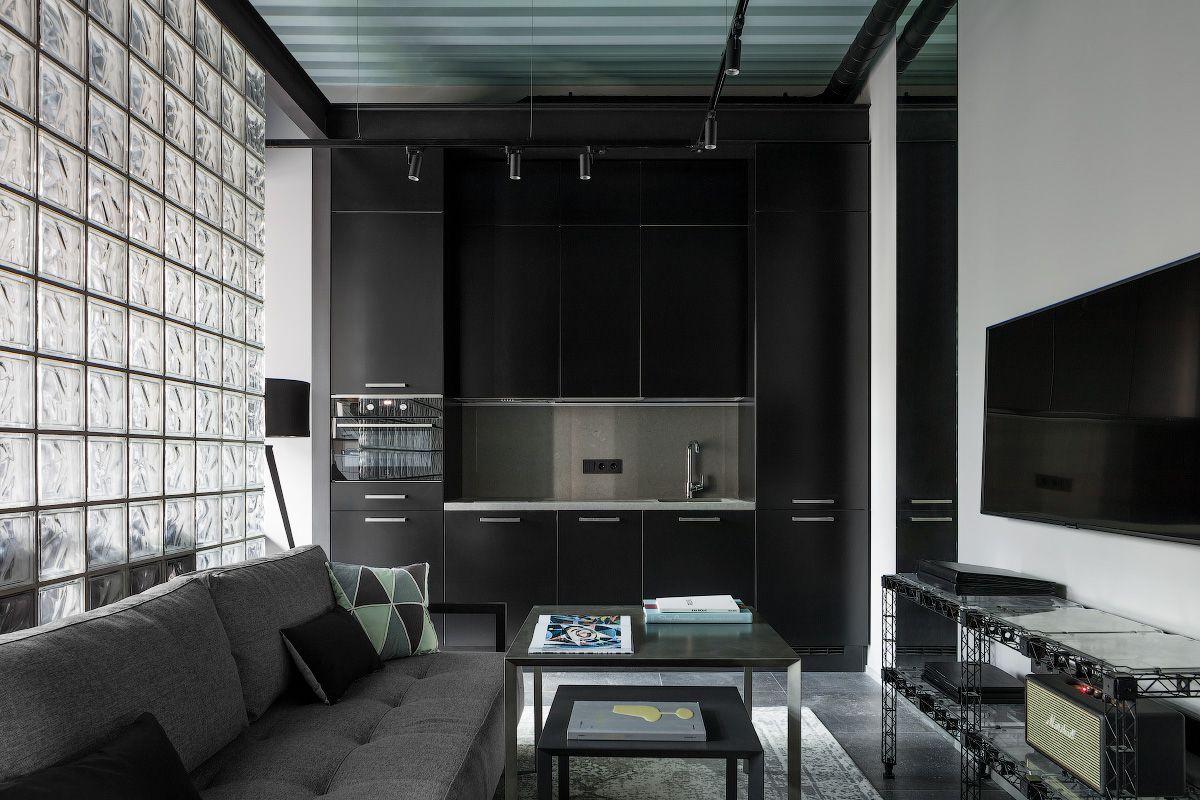 Черно серый дизайн гостиной (41 фото)